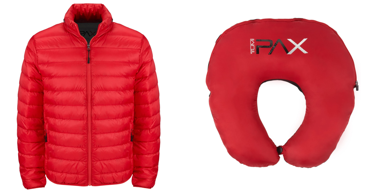 Tumi jacket 2025 neck pillow